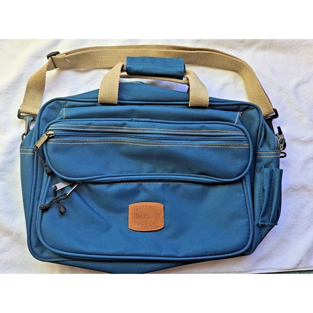 TRAILMAKER Classic Sport Duffel Messenger Bag Blue – Travel Gym Sports Luggage
